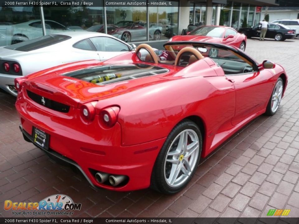 2008 Ferrari F430 Spider F1 Corsa Red / Beige Photo #2