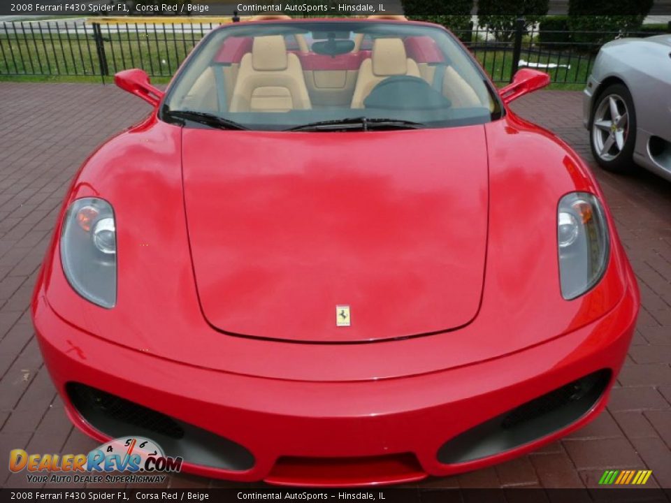 2008 Ferrari F430 Spider F1 Corsa Red / Beige Photo #4