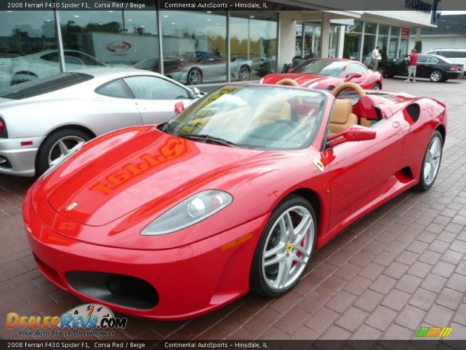 2008 Ferrari F430 Spider F1 Corsa Red / Beige Photo #5