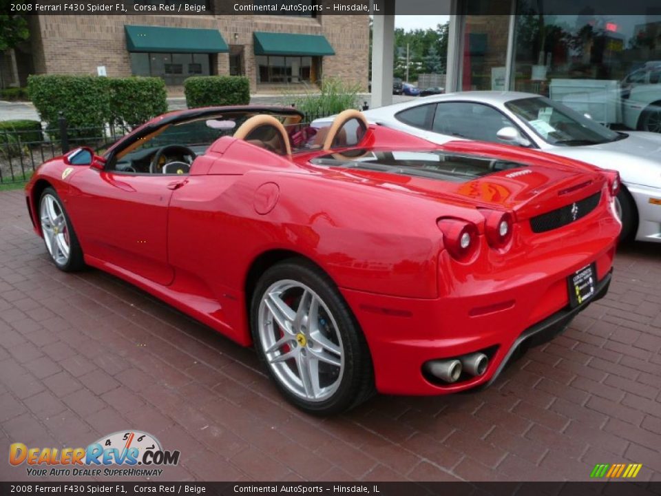 2008 Ferrari F430 Spider F1 Corsa Red / Beige Photo #6