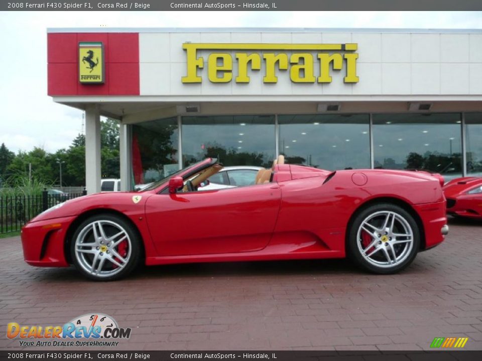 2008 Ferrari F430 Spider F1 Corsa Red / Beige Photo #7