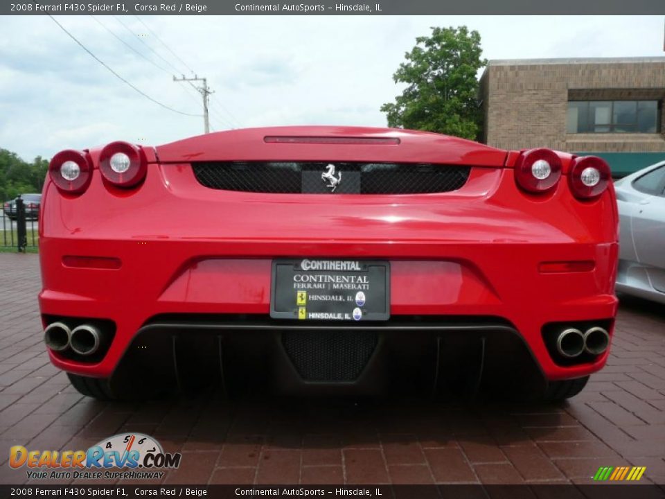 2008 Ferrari F430 Spider F1 Corsa Red / Beige Photo #8