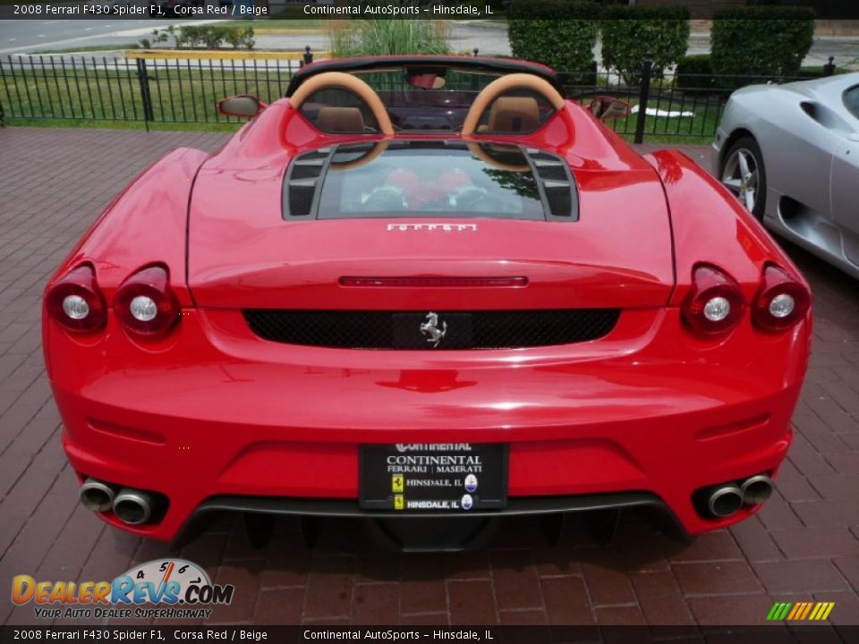 2008 Ferrari F430 Spider F1 Corsa Red / Beige Photo #9