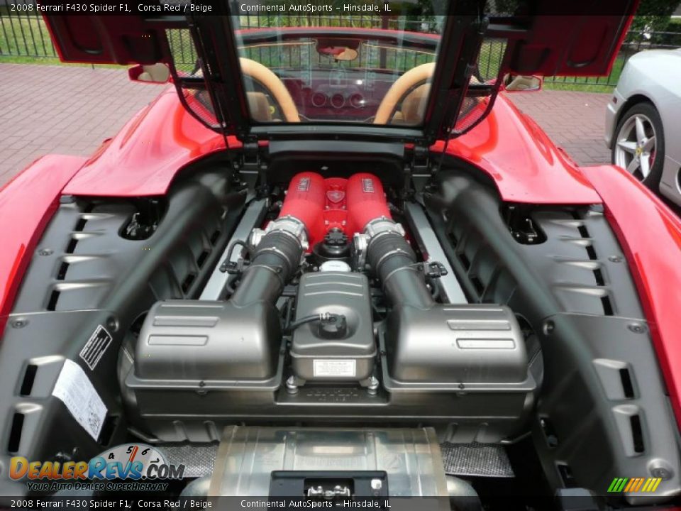 2008 Ferrari F430 Spider F1 Corsa Red / Beige Photo #10
