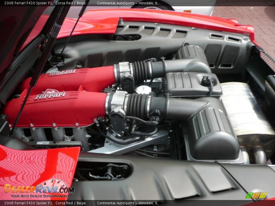 2008 Ferrari F430 Spider F1 Corsa Red / Beige Photo #11