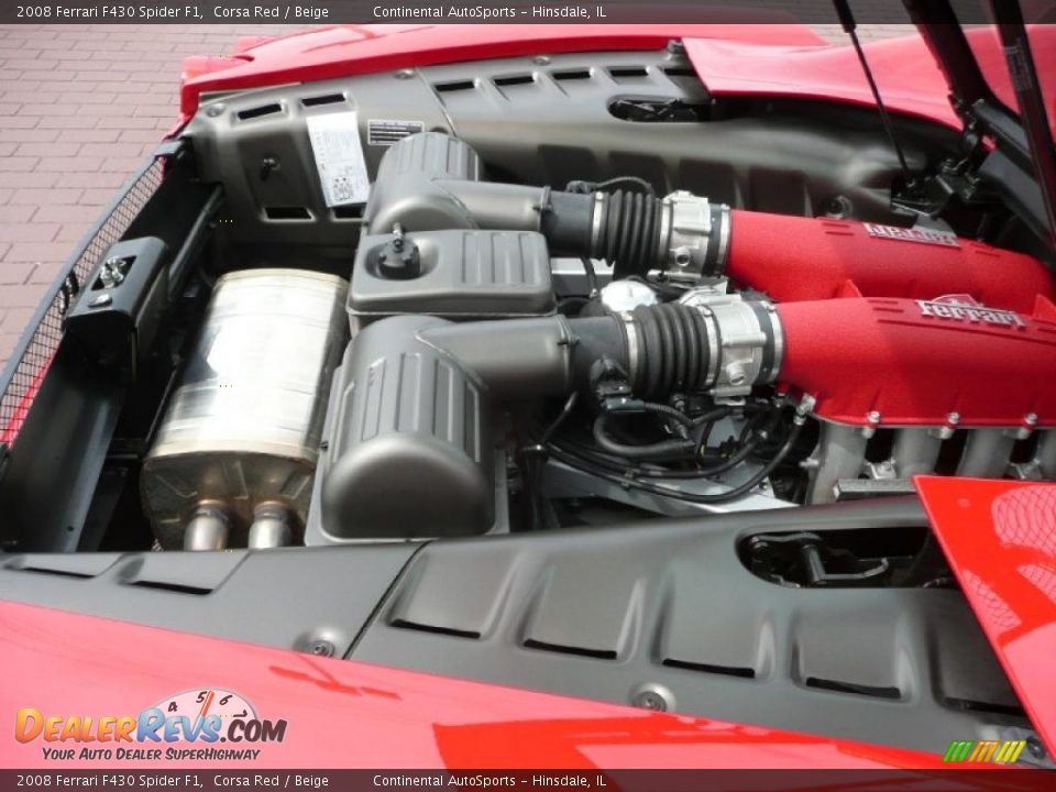 2008 Ferrari F430 Spider F1 Corsa Red / Beige Photo #12