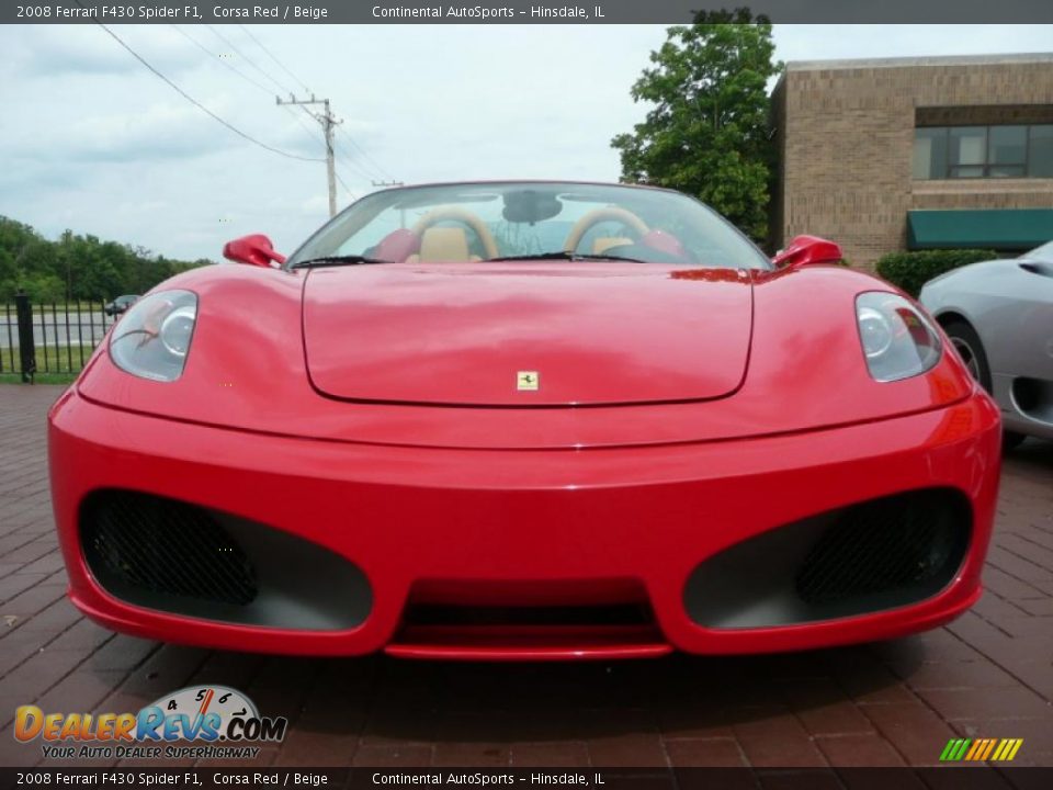 2008 Ferrari F430 Spider F1 Corsa Red / Beige Photo #13
