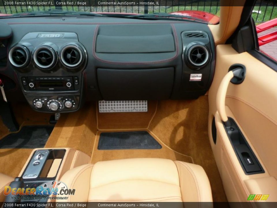 2008 Ferrari F430 Spider F1 Corsa Red / Beige Photo #19
