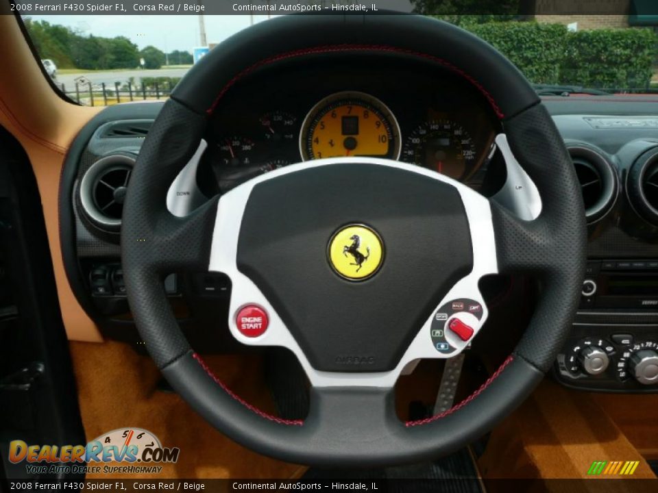 2008 Ferrari F430 Spider F1 Corsa Red / Beige Photo #20