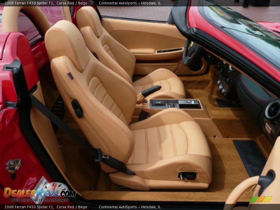2008 Ferrari F430 Spider F1 Corsa Red / Beige Photo #25