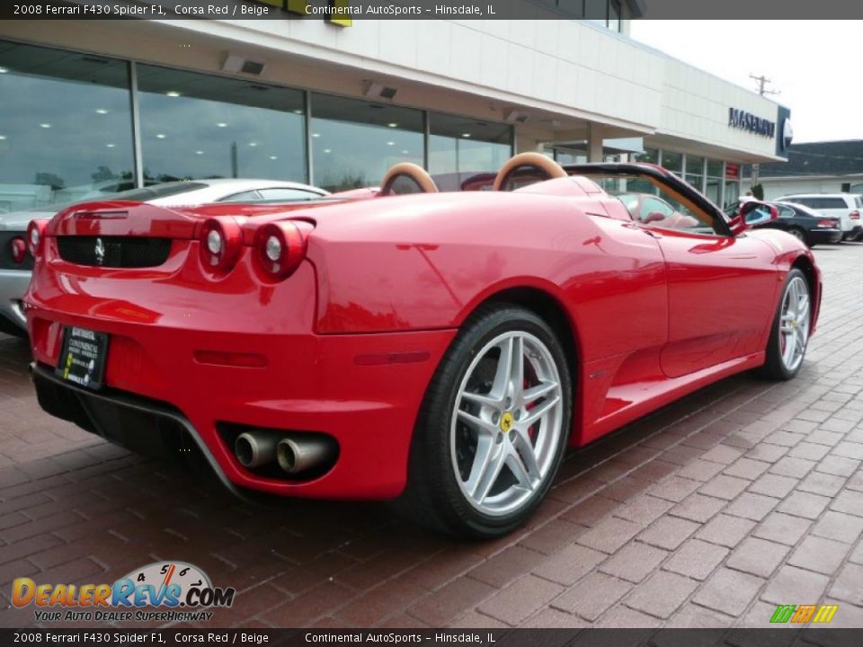 2008 Ferrari F430 Spider F1 Corsa Red / Beige Photo #27