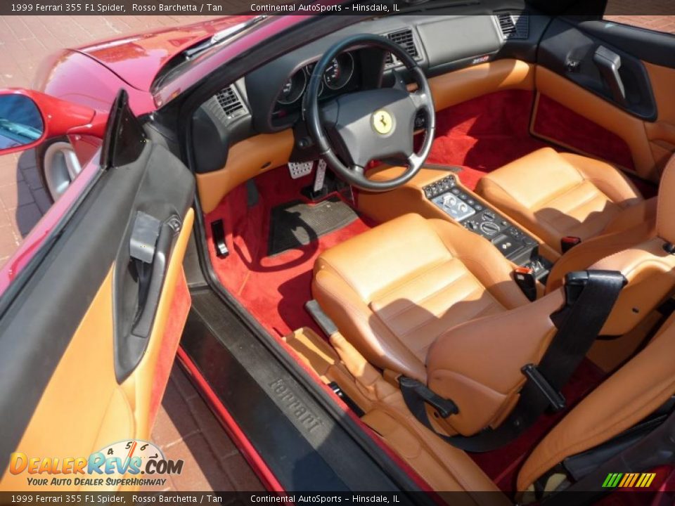 1999 Ferrari 355 F1 Spider Rosso Barchetta / Tan Photo #16