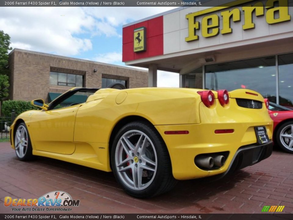 2006 Ferrari F430 Spider F1 Giallo Modena (Yellow) / Nero (Black) Photo #7