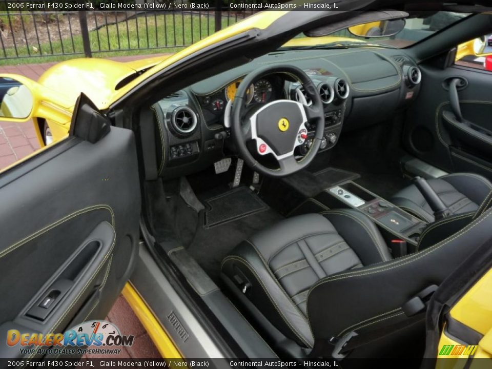 2006 Ferrari F430 Spider F1 Giallo Modena (Yellow) / Nero (Black) Photo #17