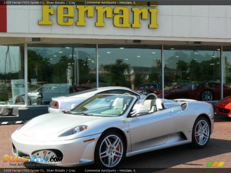 2008 Ferrari F430 Spider F1 Silver Metallic / Gray Photo #1