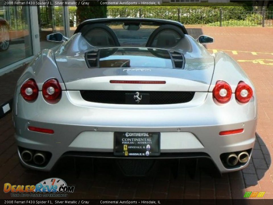 2008 Ferrari F430 Spider F1 Silver Metallic / Gray Photo #3