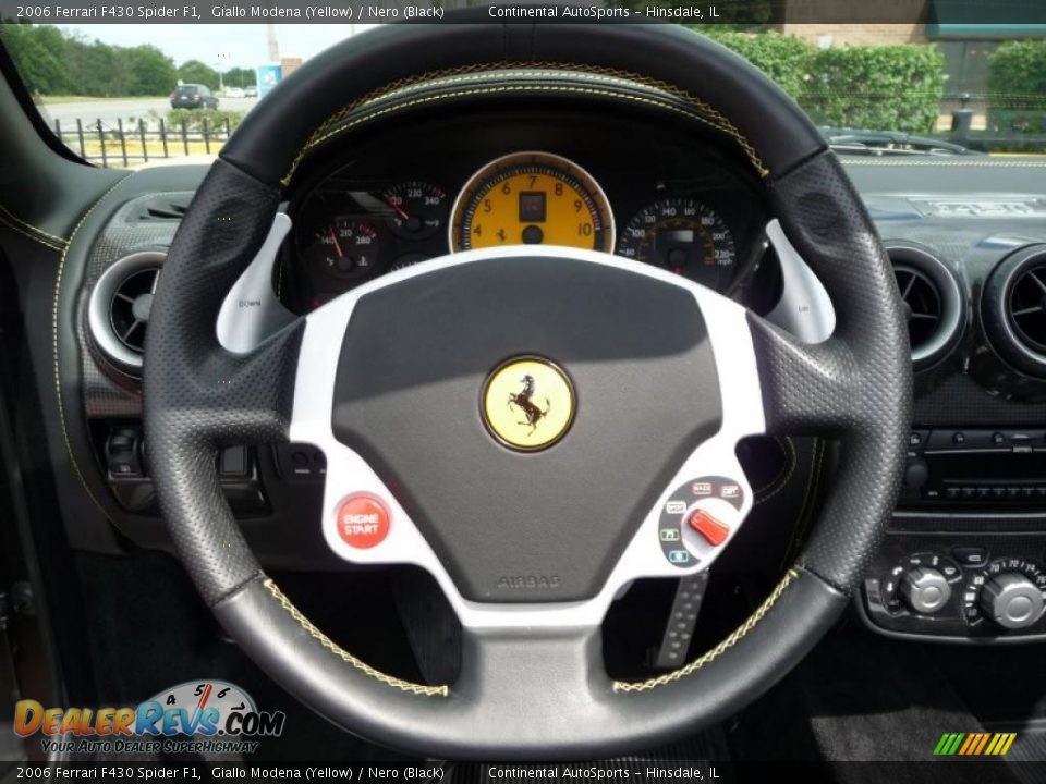 2006 Ferrari F430 Spider F1 Giallo Modena (Yellow) / Nero (Black) Photo #21