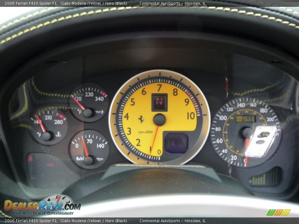 2006 Ferrari F430 Spider F1 Giallo Modena (Yellow) / Nero (Black) Photo #22