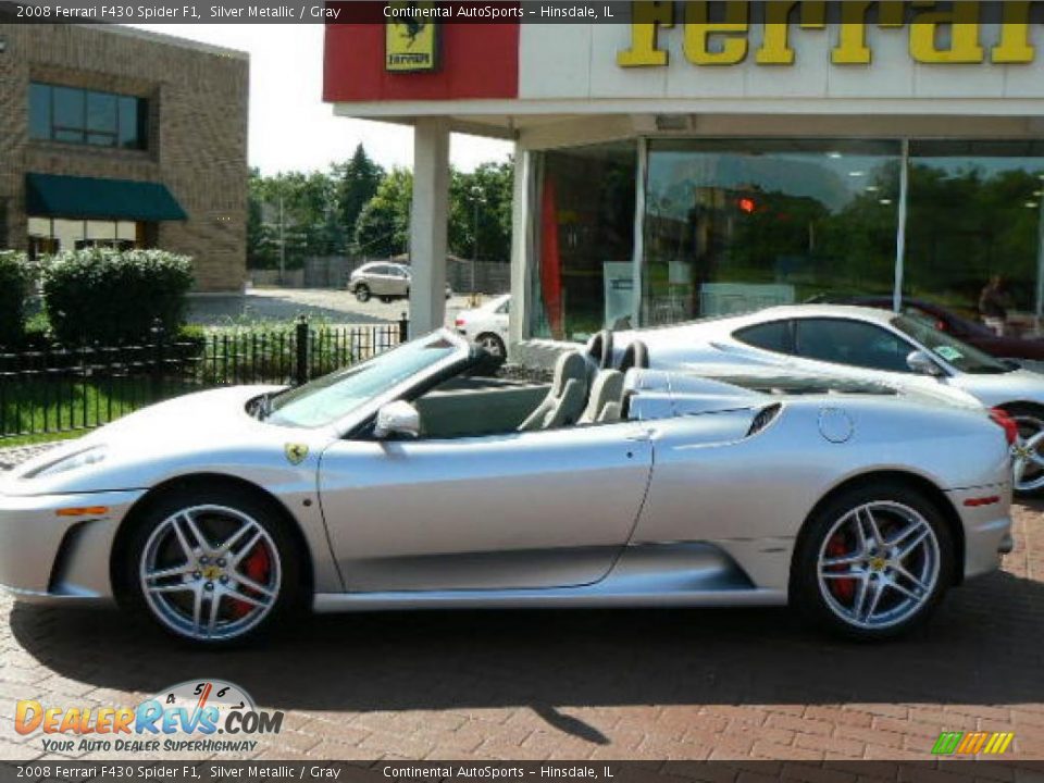2008 Ferrari F430 Spider F1 Silver Metallic / Gray Photo #7