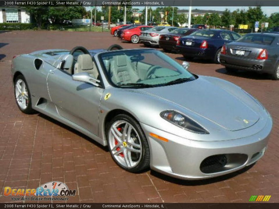 2008 Ferrari F430 Spider F1 Silver Metallic / Gray Photo #8