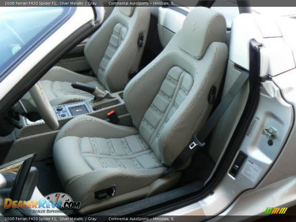 2008 Ferrari F430 Spider F1 Silver Metallic / Gray Photo #11
