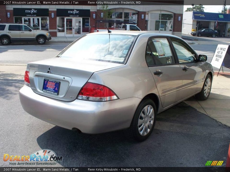 2007 Mitsubishi Lancer ES Warm Sand Metallic / Tan Photo #6