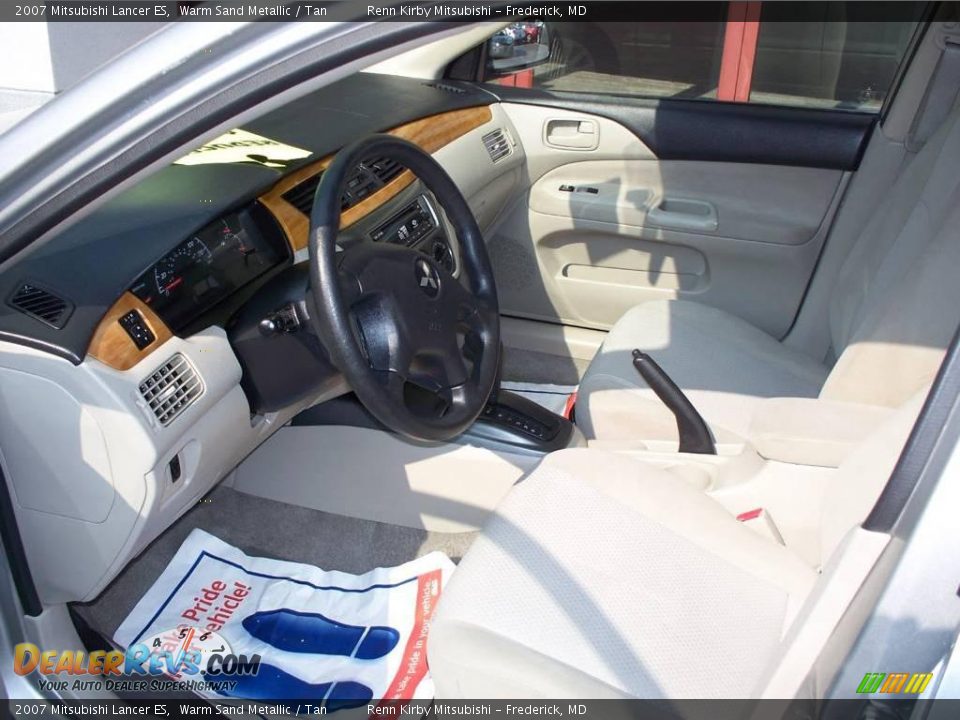 2007 Mitsubishi Lancer ES Warm Sand Metallic / Tan Photo #10