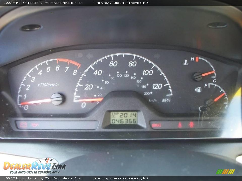2007 Mitsubishi Lancer ES Warm Sand Metallic / Tan Photo #13