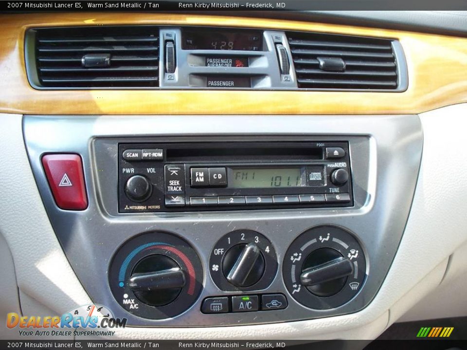 2007 Mitsubishi Lancer ES Warm Sand Metallic / Tan Photo #15