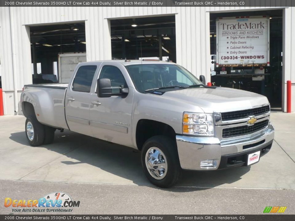 2008 Chevrolet Silverado 3500HD LT Crew Cab 4x4 Dually Silver Birch Metallic / Ebony Photo #1