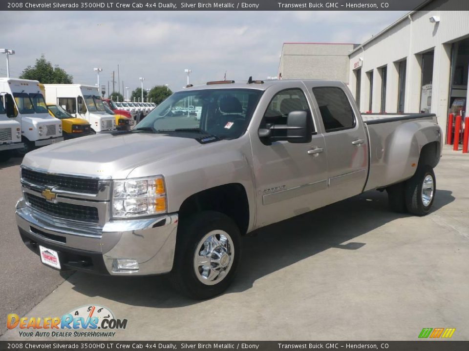 2008 Chevrolet Silverado 3500HD LT Crew Cab 4x4 Dually Silver Birch Metallic / Ebony Photo #3
