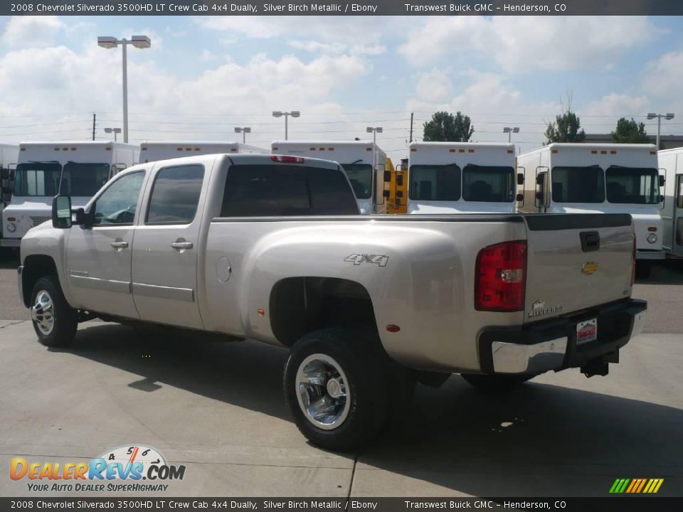 2008 Chevrolet Silverado 3500HD LT Crew Cab 4x4 Dually Silver Birch Metallic / Ebony Photo #4