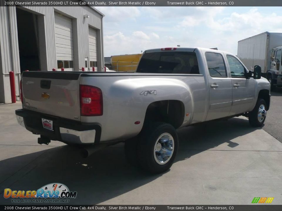 2008 Chevrolet Silverado 3500HD LT Crew Cab 4x4 Dually Silver Birch Metallic / Ebony Photo #6