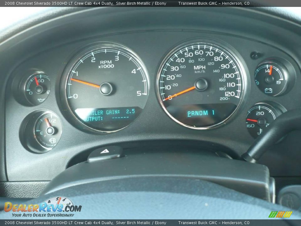 2008 Chevrolet Silverado 3500HD LT Crew Cab 4x4 Dually Silver Birch Metallic / Ebony Photo #13