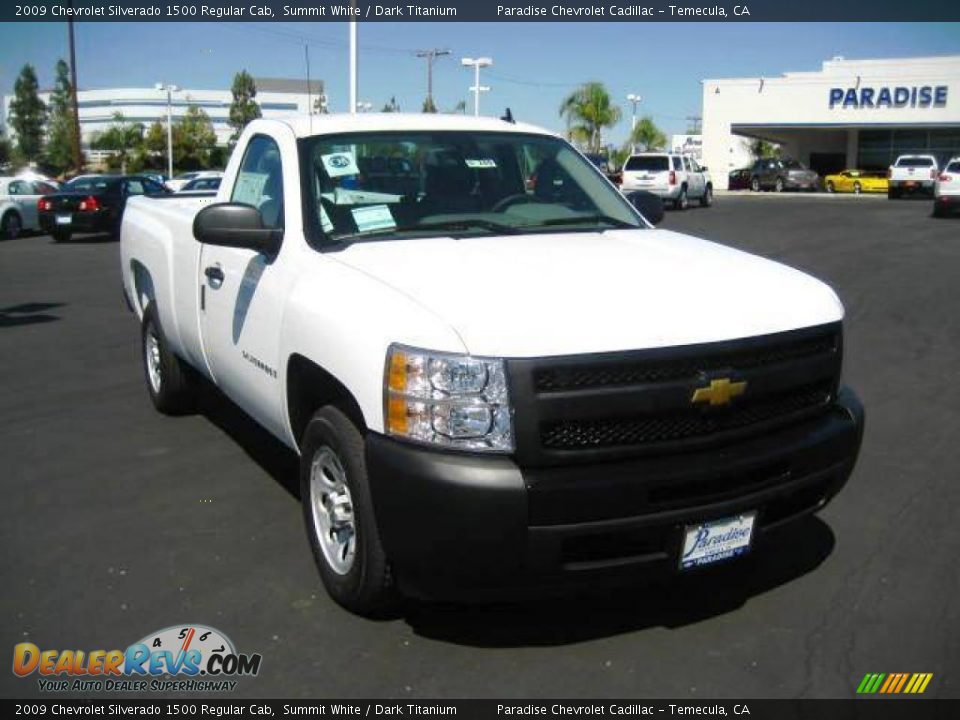 2009 Chevrolet Silverado 1500 Regular Cab Summit White / Dark Titanium Photo #2