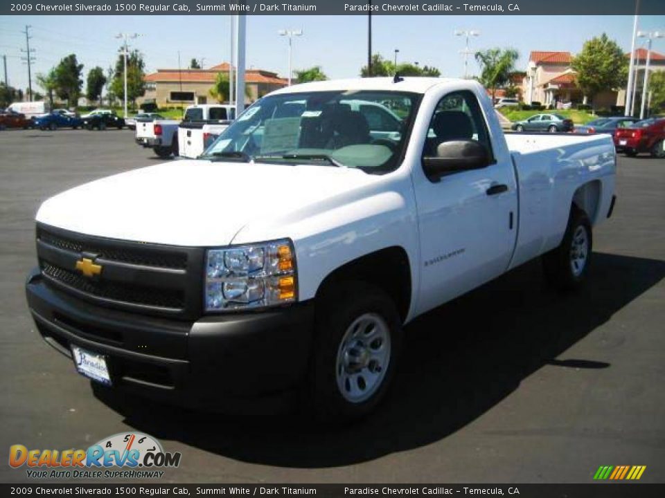 2009 Chevrolet Silverado 1500 Regular Cab Summit White / Dark Titanium Photo #3
