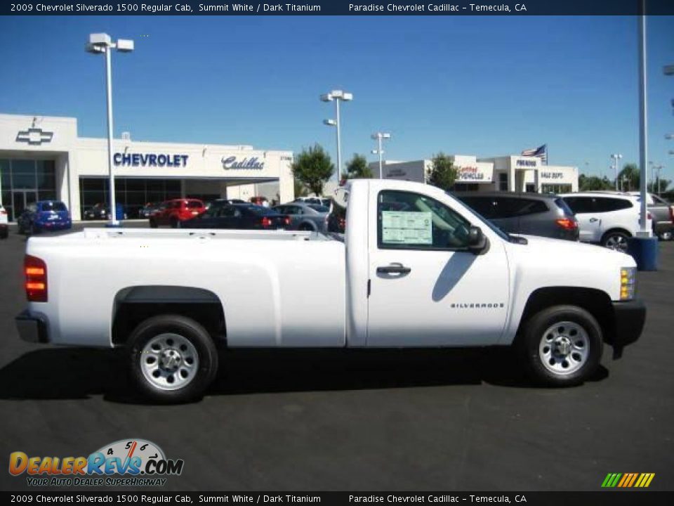 2009 Chevrolet Silverado 1500 Regular Cab Summit White / Dark Titanium Photo #8