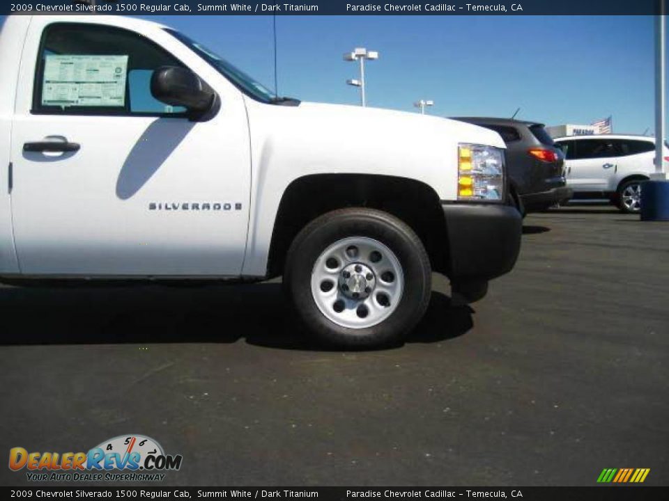 2009 Chevrolet Silverado 1500 Regular Cab Summit White / Dark Titanium Photo #13