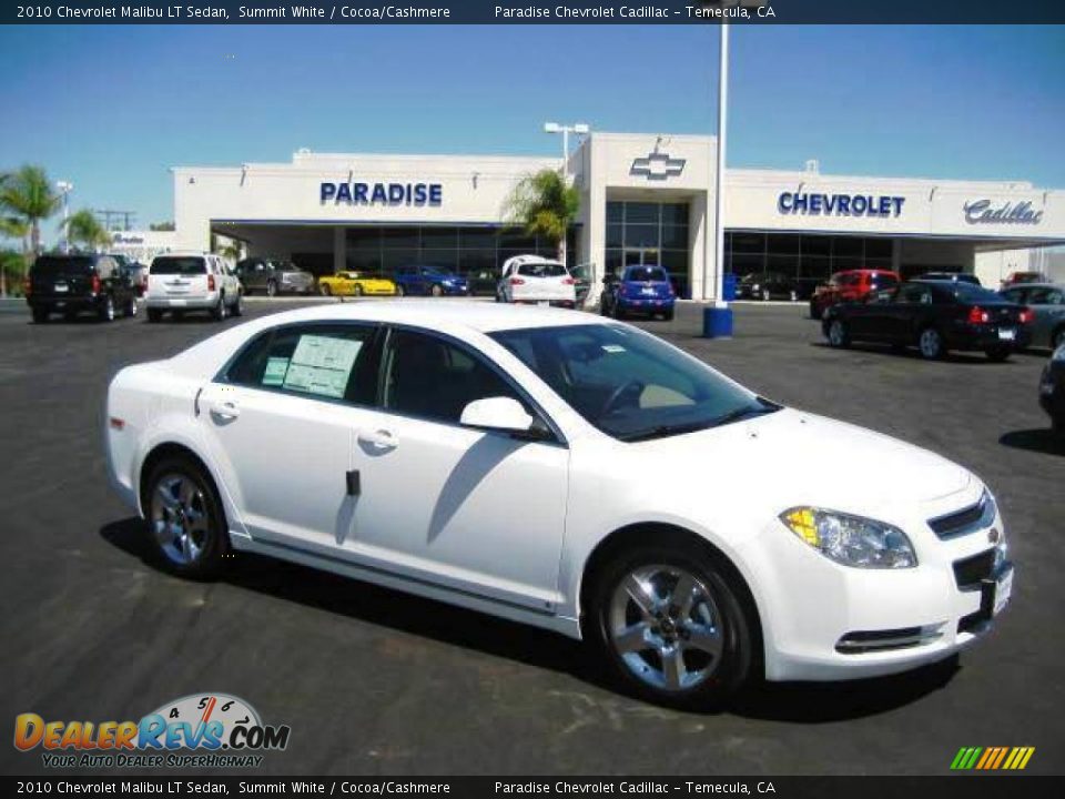 2010 Chevrolet Malibu LT Sedan Summit White / Cocoa/Cashmere Photo #1