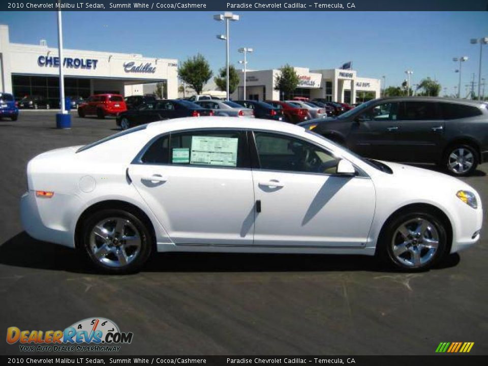2010 Chevrolet Malibu LT Sedan Summit White / Cocoa/Cashmere Photo #7