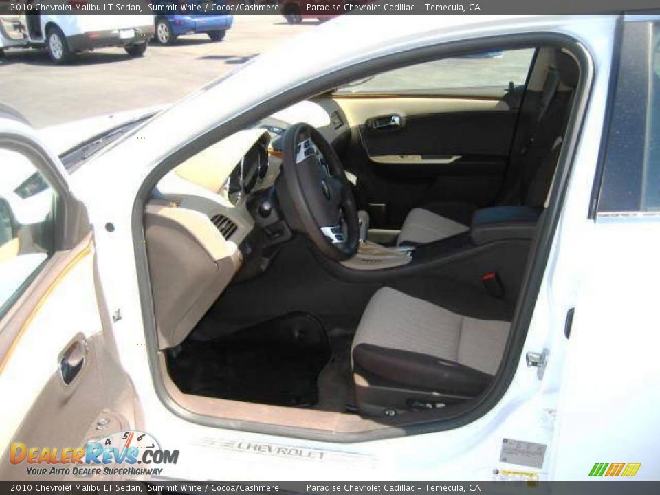 2010 Chevrolet Malibu LT Sedan Summit White / Cocoa/Cashmere Photo #14