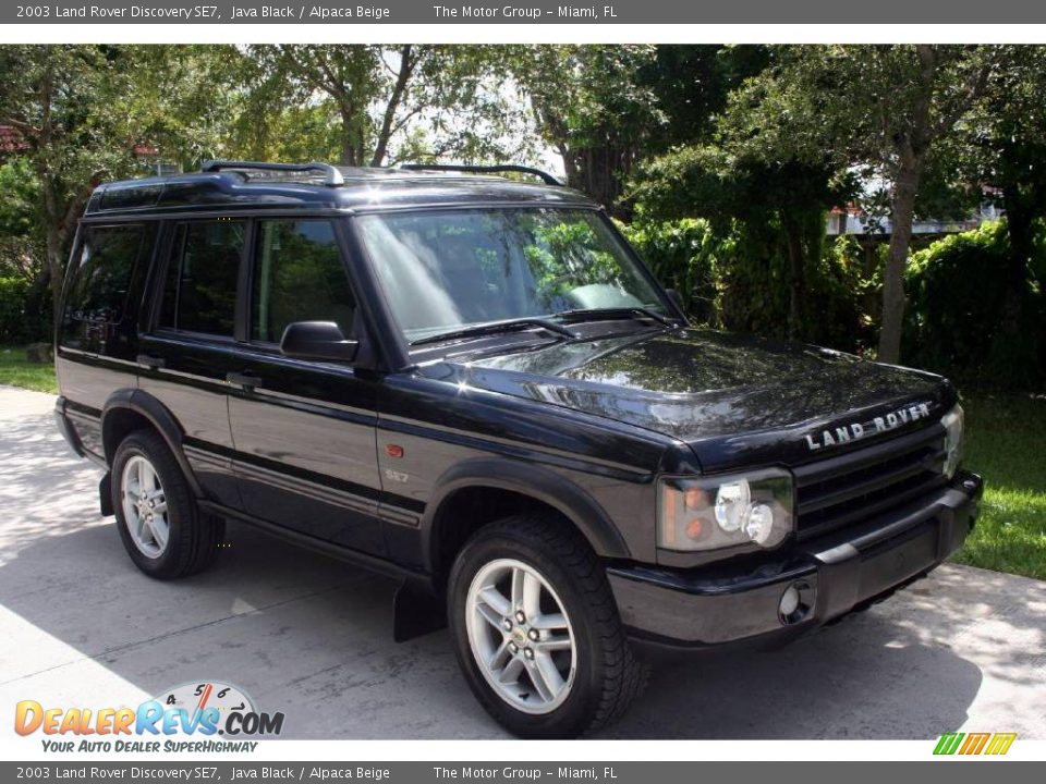 2003 Land Rover Discovery SE7 Java Black / Alpaca Beige Photo #11