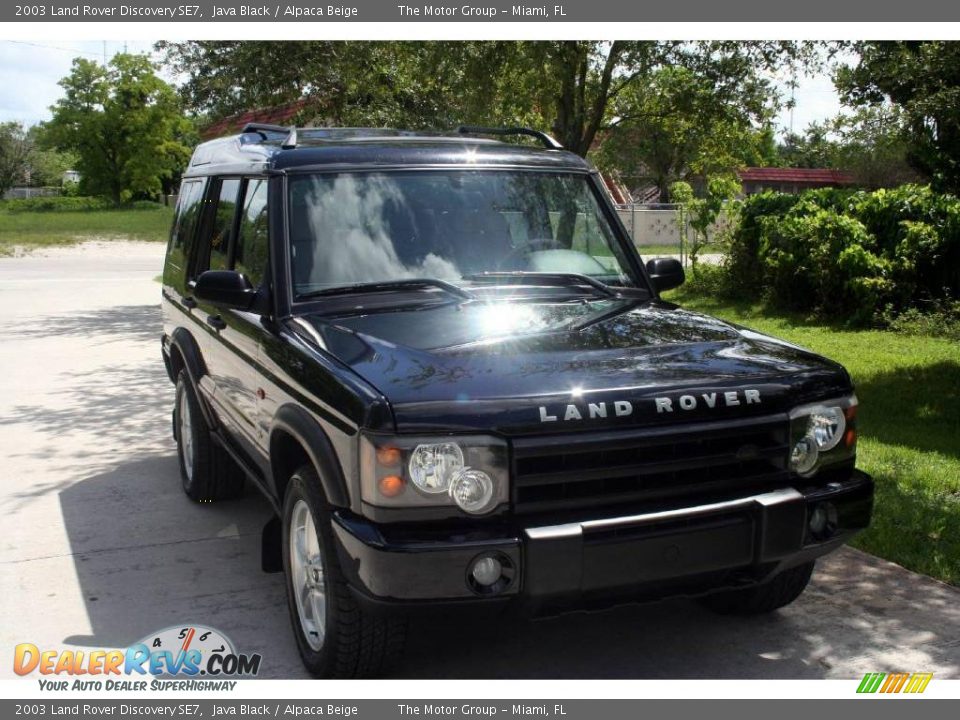 2003 Land Rover Discovery SE7 Java Black / Alpaca Beige Photo #12