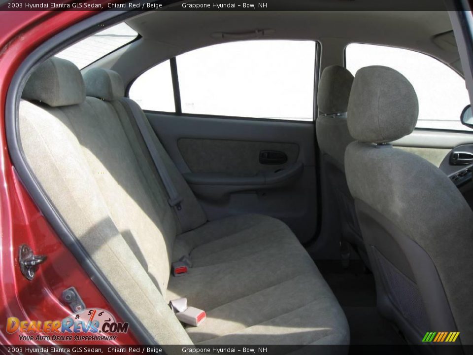 2003 Hyundai Elantra GLS Sedan Chianti Red / Beige Photo #4