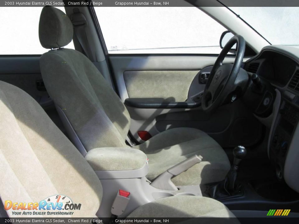 2003 Hyundai Elantra GLS Sedan Chianti Red / Beige Photo #5