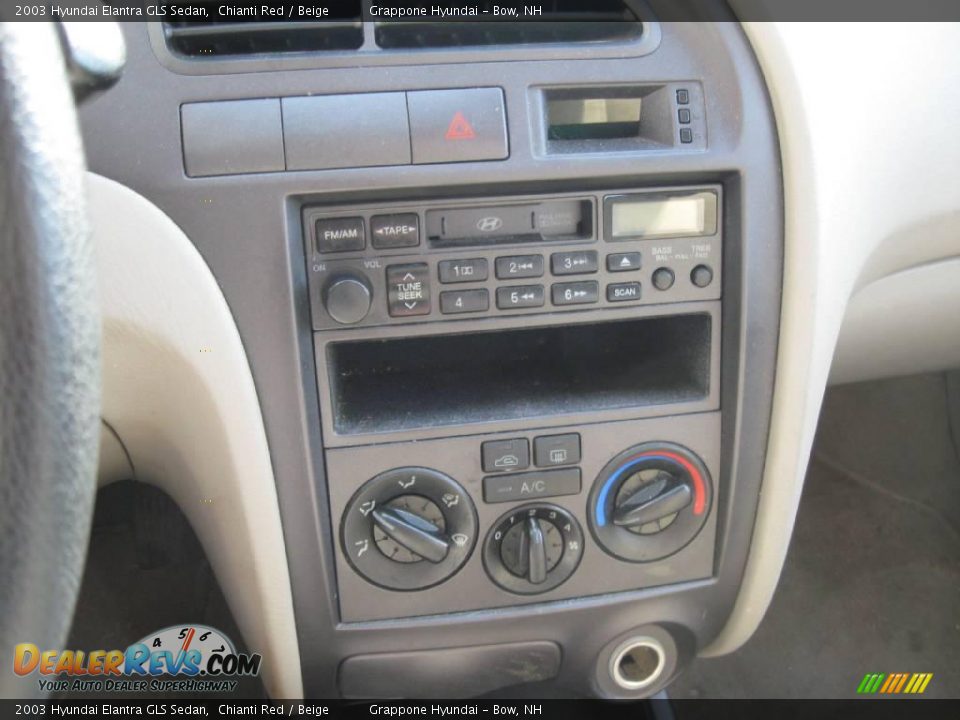 2003 Hyundai Elantra GLS Sedan Chianti Red / Beige Photo #6