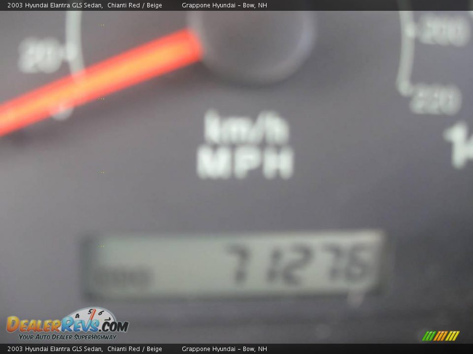 2003 Hyundai Elantra GLS Sedan Chianti Red / Beige Photo #7