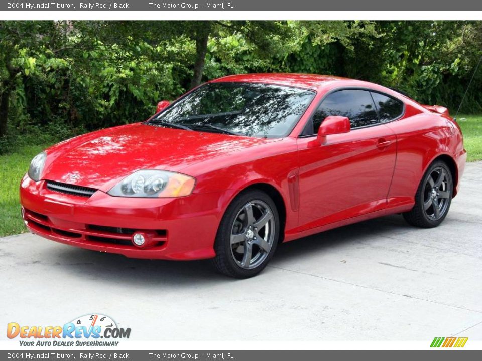 2004 Hyundai Tiburon Rally Red / Black Photo #1