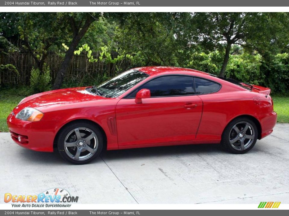 2004 Hyundai Tiburon Rally Red / Black Photo #3