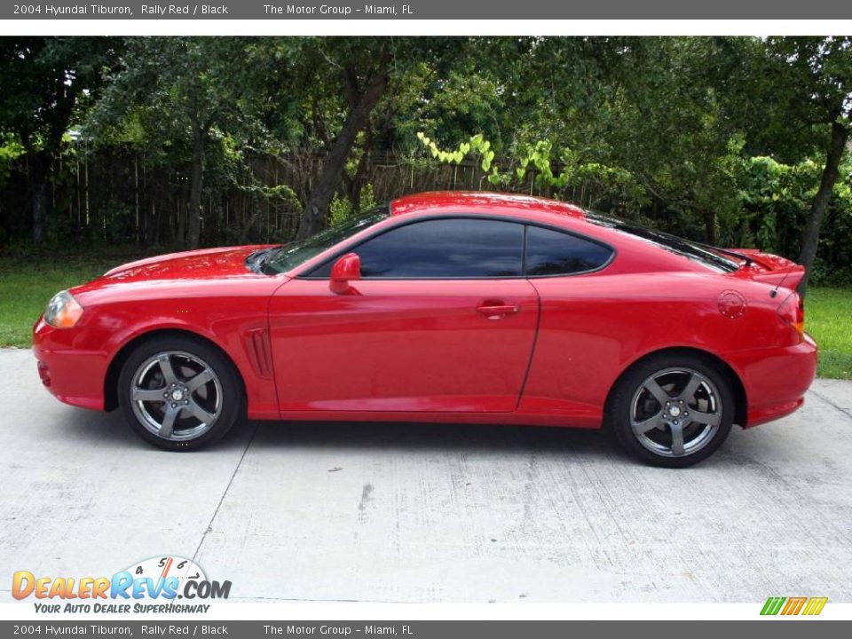 2004 Hyundai Tiburon Rally Red / Black Photo #4